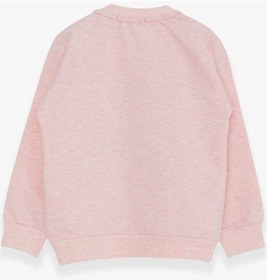Resim Breeze Kız Çocuk Sweatshirt Sevimli Kız Baskılı 1.5-5 Yaş, Somon Melanj-somon Melanj Somon Melanj 