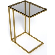 Resim Merzana Elegant Metal Sehpa Metal Yan Sehpa 