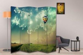 Resim Gökyüzü Temalı Özel Tasarım Paravan Room Divider 180 x 200 cm 