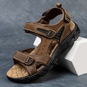 Resim Erkeklerin nefes alabilen spor sandaletleri ve terlikleri - Hafif EVA üst, kauçuk taban, plaj, rahat ve açık hava etkinlikleri için açık burunlu tasarım, rahat terlikler | Minimalist sandaletler | Kauçuk tabanlı sandalet 