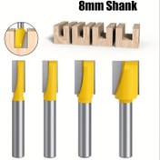 Resim 8mm Shank 2-Flute Açık Uç Matkap Ucu, Karbür Planer CNC Freze 
