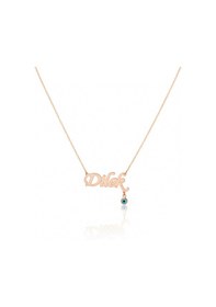 Resim Nazarlıklı İsim Kolye - Rose Rose Gold 