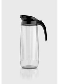 Resim Renga Beluga 1500 Ml Siyah Kapaklı Gravürlü Cam Sürahi 111021 