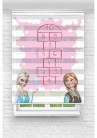 Resim Perdecizade Enxboy Elsa Seksek Dijital Baskili Zebra Perde-cocuk Odasi-stor Perde Pz-312 Renkli 