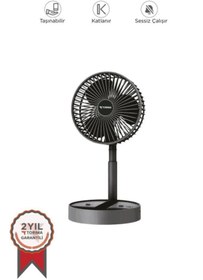 Resim UZUN STORE Katlanabilir Usb Şarjlı Masaüstü Soğutucu Mini Fan / 3 Kademe Hız Ayarlı Vantilatör 