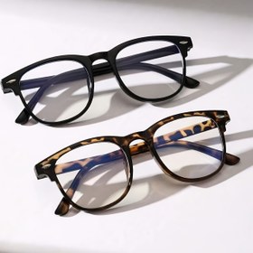 Resim 2 adet Retro Hafif Moda Gözlük Seti - Şık Tam Çerçeveli Gözlükler, Rahat Stil, AC Lens, PC Çerçeve, Kare Yuvarlak Şekil, Süslemeler Yok, Günlük Kullanım İçin Mükemmel, Rahat Moda Gözlükleri | Retro Moda Gözlükleri | Hafif Gözlükler 