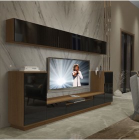 Resim Decoraktiv Trendstyle 9s Slm Tv Ünitesi Tv Sehpası - Ceviz - Siyah 