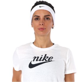 Resim Nike Swoosh Beyaz Antrenman Saç Bandı (N.NN.07.101.OS) 