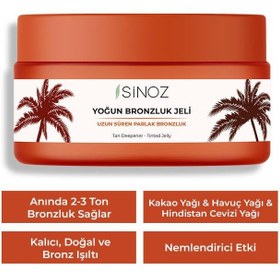 Resim Sinoz Yoğun Bronzlaştırıcı Jel 200 ml Hindistan Cevizi Kakao Havuç Yağı İçeren 