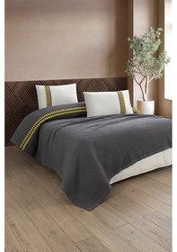 Resim Tivoli Çift Kişilik 4 Parça Havuzlu Pike Takımı-valerie-antrasit Antrasit 