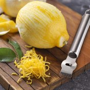 Resim Paslanmaz Çelik Limon Rendesi ve Portakal Soyucu - Narenciye Meyveleri için Temel Mutfak Aracı, Kokteyl Tutkunları İçin Mükemmel, Dayanıklı ve Kullanımı Kolay 