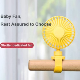 Resim Sunshinee Bebek Fan Şarj Edilebilir Toka Taşınabilir Sivrisinek Önleyici Mini USB Sessiz Çocuk Arabası Özel Sıkışma Önleyici Yeşil (Yurt Dışından) 