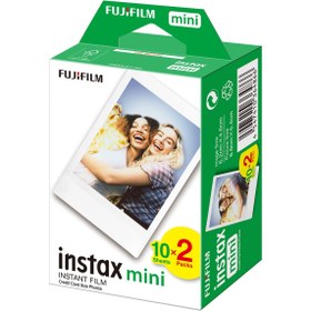 Resim Instax Mini Evo Kahverengi Fotoğraf Makinesi ve 20'li Film 