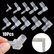 Resim 10 adet Şeffaf PP Plastik Kol Bağlayıcıları, 4-20mm Pagoda Hortum Aksesuarları, 90 Derece Açı, Elektrik Bağlantısı Yok, Balık Akvaryumu Kullanımı İçin, Pil Olmadan 