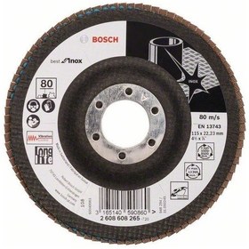 Resim Bosch 115 mm 80 K Best For Inox Flap Disk - 2608608265 