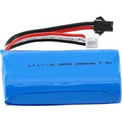 Resim 7.4v 1500mah 18650 Li-on Siyah Soketli Oyuncak Pili SP2P Soket 