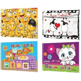 Resim ÇINAR DEFTER 40 Yaprak A4 Büyük Boy Resim Defteri 3 Adet 