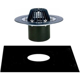 Resim Dallmer Kubbe Yaprak Tutuculu. Bitümlü 150 Lik Çatı Süzgeci.Gider 