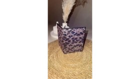 Resim Oasis Life Pembe Taşlı Leopar Desenli Ruhsat Kılıf Kabı 