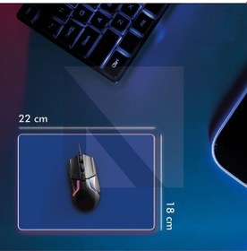 Resim MP05 - 22x18 Small Mavi Gaming Mousepad Ev, Ofis, Oyun 