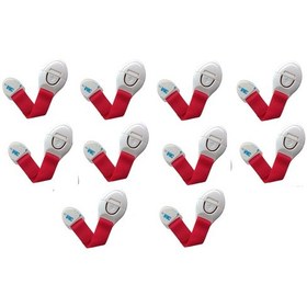 Resim Bebek Çocuk Güvenlik Dolap Çekmece Kilidi Güvenlik Seti-(Cırtlı Kilit Kırmızı -10 Adet) Çok Renkli 