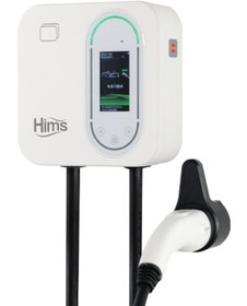 Resim Hims Hcdkb-22 22kw Destekli 5m Kablolu Smart Beyaz Elektrikli Araç Şarj İstasyonu 