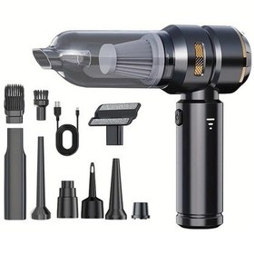 Resim Willowhaven Siyah-16000pa Qılıeasy: 16000pa Güçlü Araç Süpürgesi, 2000mah3 Pil, 100w Fırçasız Motor, Ev & Koltuk & Pet Tüyü Temizleyici 