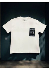 Resim Zekids Erkek Çocuk Pamuklu Baskılı Tshirt-14173 Beyaz 
