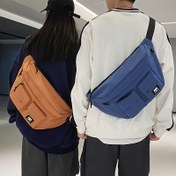 Resim 1 adet Çiftler için Rahat Naylon Göğüs Çantası, Geniş Kapasiteli, Katlanabilir, Ayarlanabilir Omuz Askısı, Fermuarlı Kapatma, Polyester Astarlı, Elde Yıkanabilir, Dikiş İpliği Detaylı, Seyahat ve Açık Hava Çapraz Çanta 