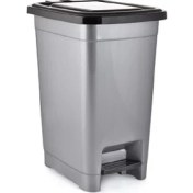 Resim 5dm Slim Pedallı Plastik Çöp Kovası Siyah Kapaklı 10 Lt 