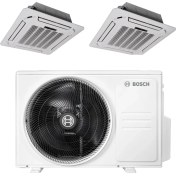 Resim Bosch A++ 36000 Btu 1 Dış + 2 Iç Ünite (2X18000 Btu) Multi Inverter Kaset Tipi Klima 
