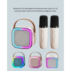 Resim Ses Efektli Mikrofonlu Kablosuz Karaoke Sistemi - Lisinya 