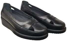 Resim Öztürk Napa Shoes Kadın Hakiki Deri Sıkıştırılmış Köpük Taban Rahat Ultra Hafif Günlük Dolgu Topuk Ayakkabı Siyah PRA-12844496-385448 