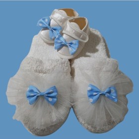 Resim Anne Bebek Lohusa Takımları - Mavi Beyaz Renkli 0-3 AY 