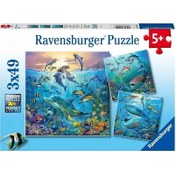 Resim Ravensburger 3x49 Parça Puzzle Okyanus Hayvanları 51496 
