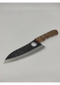 Resim Bursa Sivri Model Dövme Çelik Şef Bıçağı 