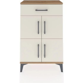 Resim Arges Komodin Tek Raflı Tek Çekmeceli 4 Kapaklı 60X30X96 Çam-Aytaşı 