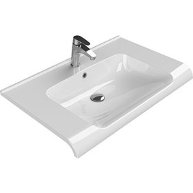 Resim Cerastyle Turkuaz Anova Etajerli Lavabo 80 x 50 cm 