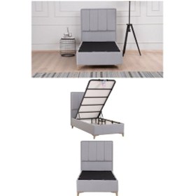 Resim Kilim Mobilya Gold Therapy Başlık ( Baza Dahil Değildir ) 120'lik Gri 