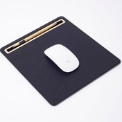 Resim Turgut Office Deri Mousepad Siyah Gold Detaylı 