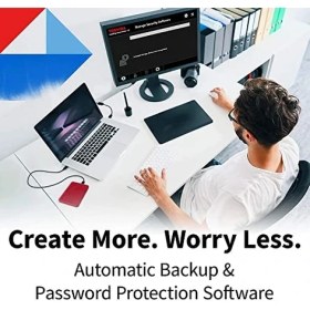 Resim Toshiba Canvio Advance HDTCA40XR3CA Taşınabilir Harici Sabit Sürücü 4 Tb USB 3.0 Kırmızı 