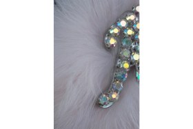 Resim Tasarım Arabam Yaldız Harfli Tüylü Klima Koku & Açık Pembe Renk 