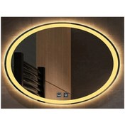 Resim GLOBAL LED MIRROR 73x93 Cm Dokunmatik Tuşlu Buğu Yapmayan Ledli Elips Banyo Aynası 