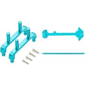 Resim Fosenze Wltoys 1/18 A959/a949/a969/a979/k929 İçin Alüminyum Araç Kasa Direği + Orta Vites Mil + İkinci Kat Paneli Yükseltme Seti Mavi 
