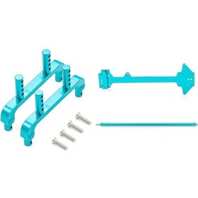 Resim Fosenze Wltoys 1/18 A959/a949/a969/a979/k929 İçin Alüminyum Araç Kasa Direği + Orta Vites Mil + İkinci Kat Paneli Yükseltme Seti Mavi 