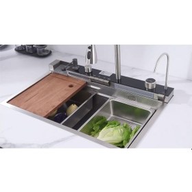 Resim Gl General GLPR 7546 Dijital Premium Akıllı Şelale Eviye Silver Inox 