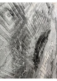 Resim Kabartmalı Jel Kaymaz Taban Yıkanabilir Yumuşak Yüzey Gri Antrasit Yolluk Halı Üst Kalite Gri - Antrasit 