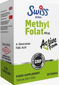 Resim Swiss Bork Methyl Folat 30 Tablet 