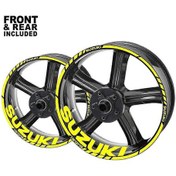 Resim Suzuki Jant Sticker Jant Logo Seti Gsxr 600 750 1000, Gsxs 750, Gsr 600 Floresan Sarı. 