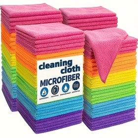 Resim 5/10/20 Adet Mikrofiber Temizlik Bezleri - Süper Emici & Hızlı Kuruyan, Leke ve Yağ Bırakmayan Mutfak, Banyo, Araç, Mobilya İçin - Canlı Renklerde Dayanıklı Yeniden Kullanılabilir Havlular, Çok Amaçlı Temizlik Malzemeleri, Modern Tasarım, Yüksek Emicilik 